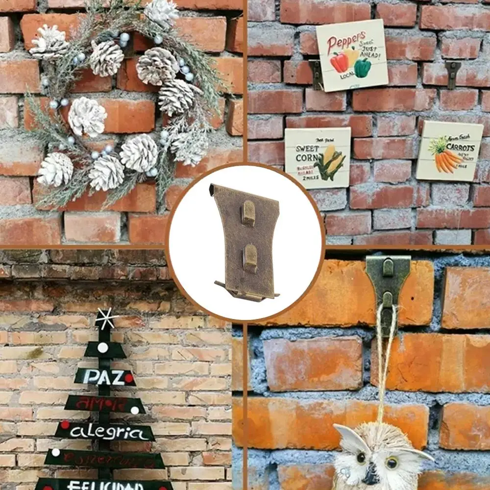 10 قطع مقاطع دي gancho de parede de tijolo الفقرة pendurar الديكور ao ar libro fotos luzes grinaldas prático cabide de tijolo