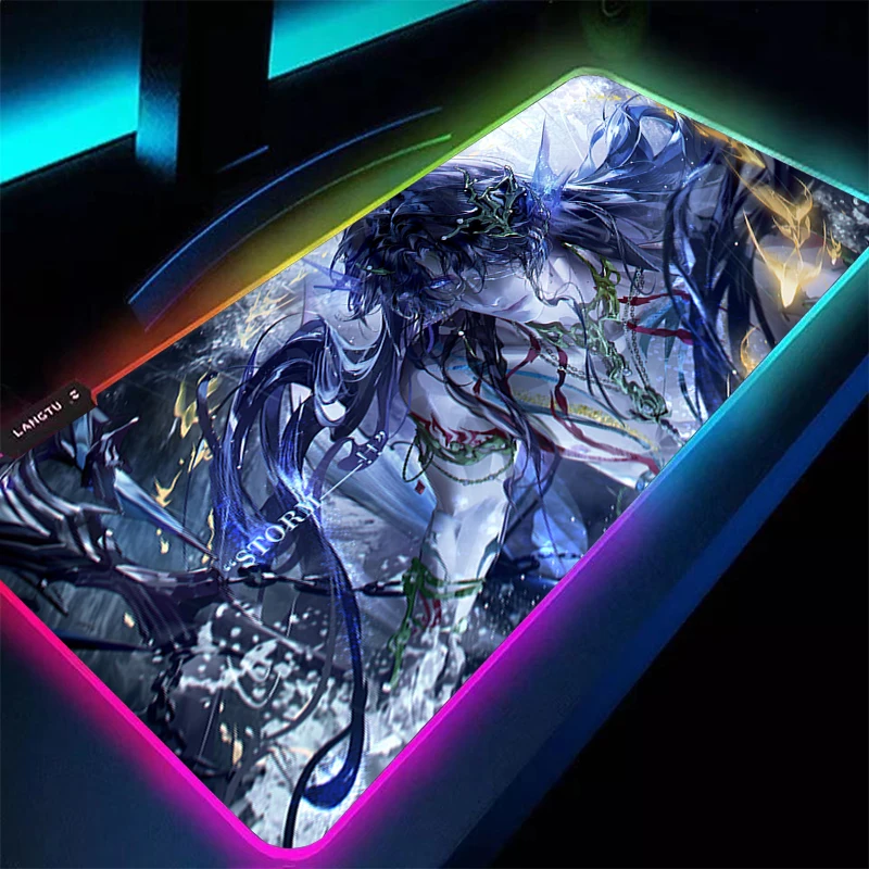 

Mouse Pad Gamer Keyboard Pad LED PC Love And Deepspace Rafayel Desk Mouse Mat Rubber Tapis Souris Gaming RGB Notbook Mousepad
