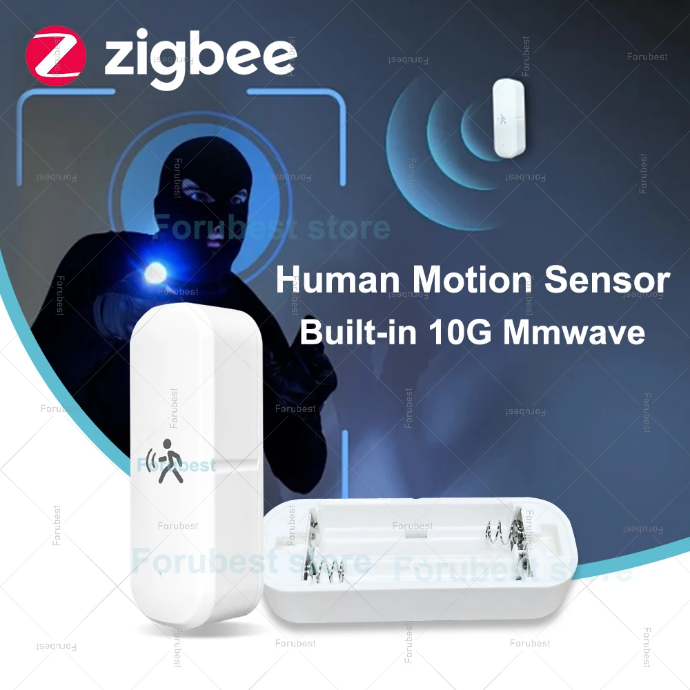 

Датчик движения Tuya Smart Life ZigBee, 10G, радар, Mmwave, датчик температуры и влажности, охранная система безопасности, работает с Zigbee2MQTT