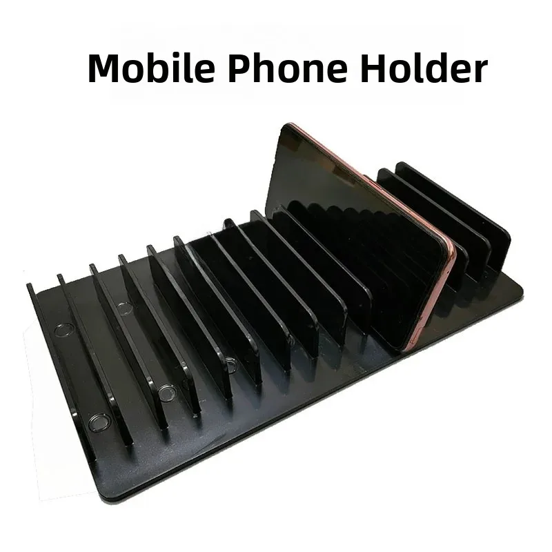 Multi-Device Phone And Tablet Stand Desk Organizer Holder Plastic Simple Design Clamp-On Style Storage Rack for Mobile Access...