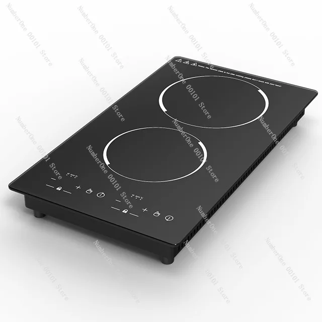 Cross-Border 110V/220V Vertical Dual Induction Cooker Multi-Burner Electric Ceramic Stove Embedded Countertop Multi-Stove