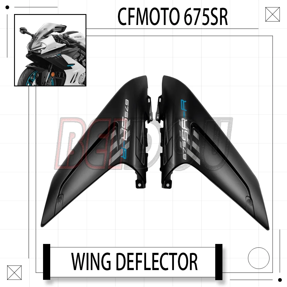 

For CFMOTO 675SR-R 675SR SR675 675SRR Motorcycle Fixed Wing Deflector Chicken Wing Decorative Plate Wind Knife Guard Plate
