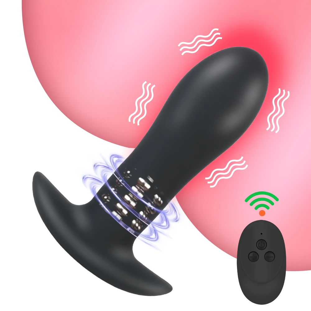 12Cm Manik-manik Getar Otomatis Berputar untuk Wanita Bola Vagina Stimulator Klit Dildo Wanita Mainan Seks Masturbasi Pria Steker Anal