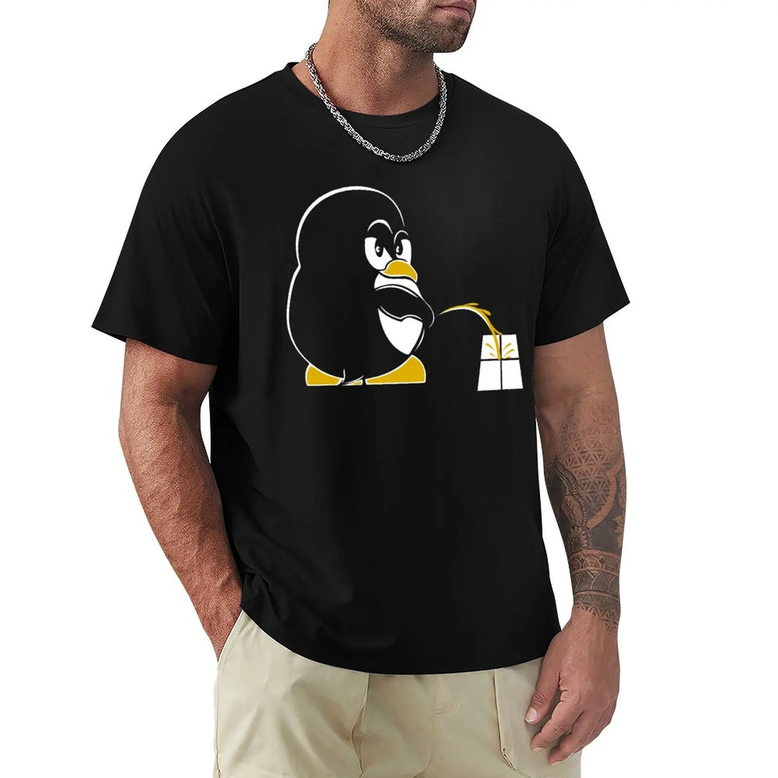 

Funny Linux Tux Sysadmin Geek Nerd Sudo Root T-Shirt Basic Lightweight Short Sleeve Tee