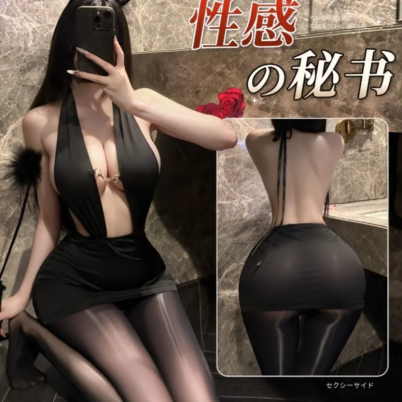 日本のアニメ女性パジャマセット秘書制服ミス秘書コスチュームセクシーランジェリー巨乳オフィスレディコスプレ衣装