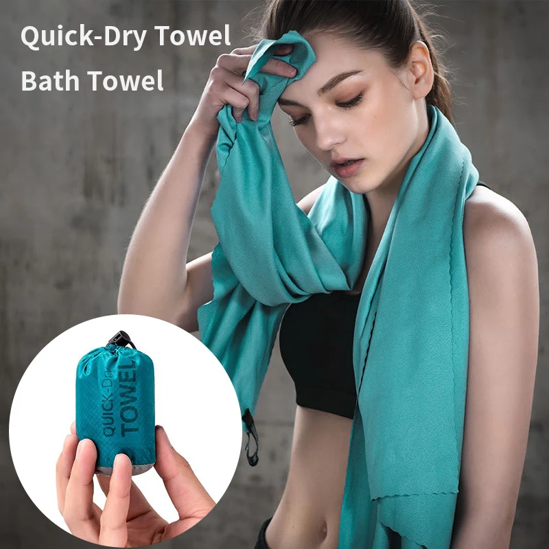 

Portable Quick Dry Towel Lightweight Sports Bath Towel Fast Absorbent Travel Hiking Gym Compact Microfiber Body Drying Cloth