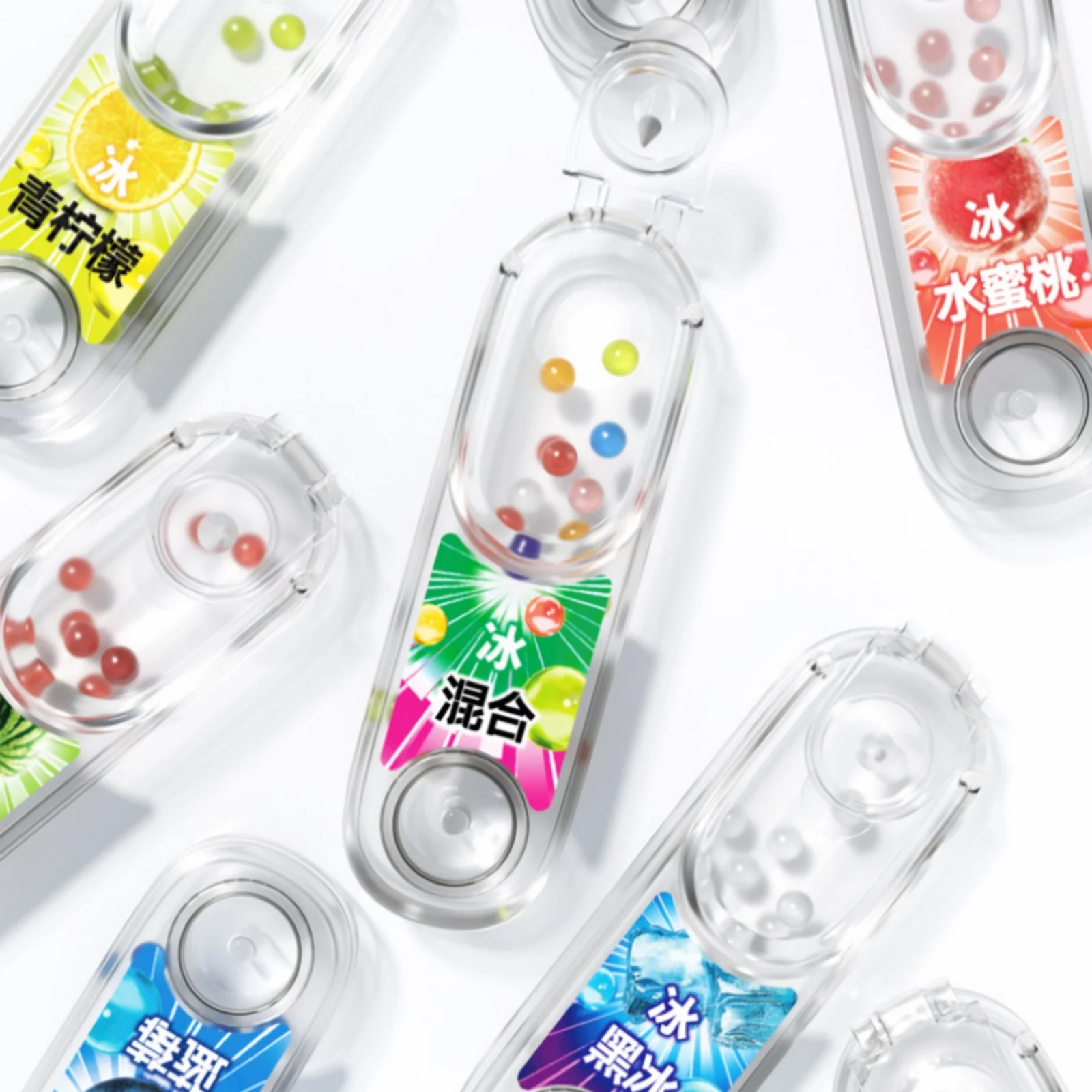110pcs Mixed Fruit And Mint Ice Fresh Breath Portable Oral Care Aroma Capsules for On-the-Go Oral Hygiene