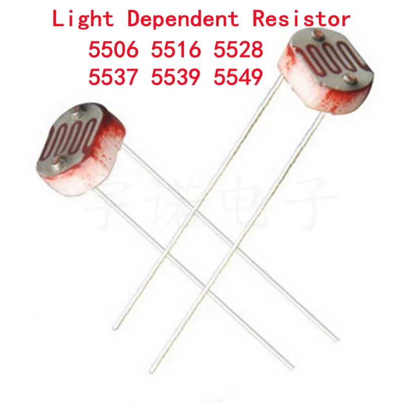 20piece 5506 5516 5528 5537 5539 5549 Light Dependent Resistor LDR 5MM Photoresistor Photoconductive Resistance High Quality