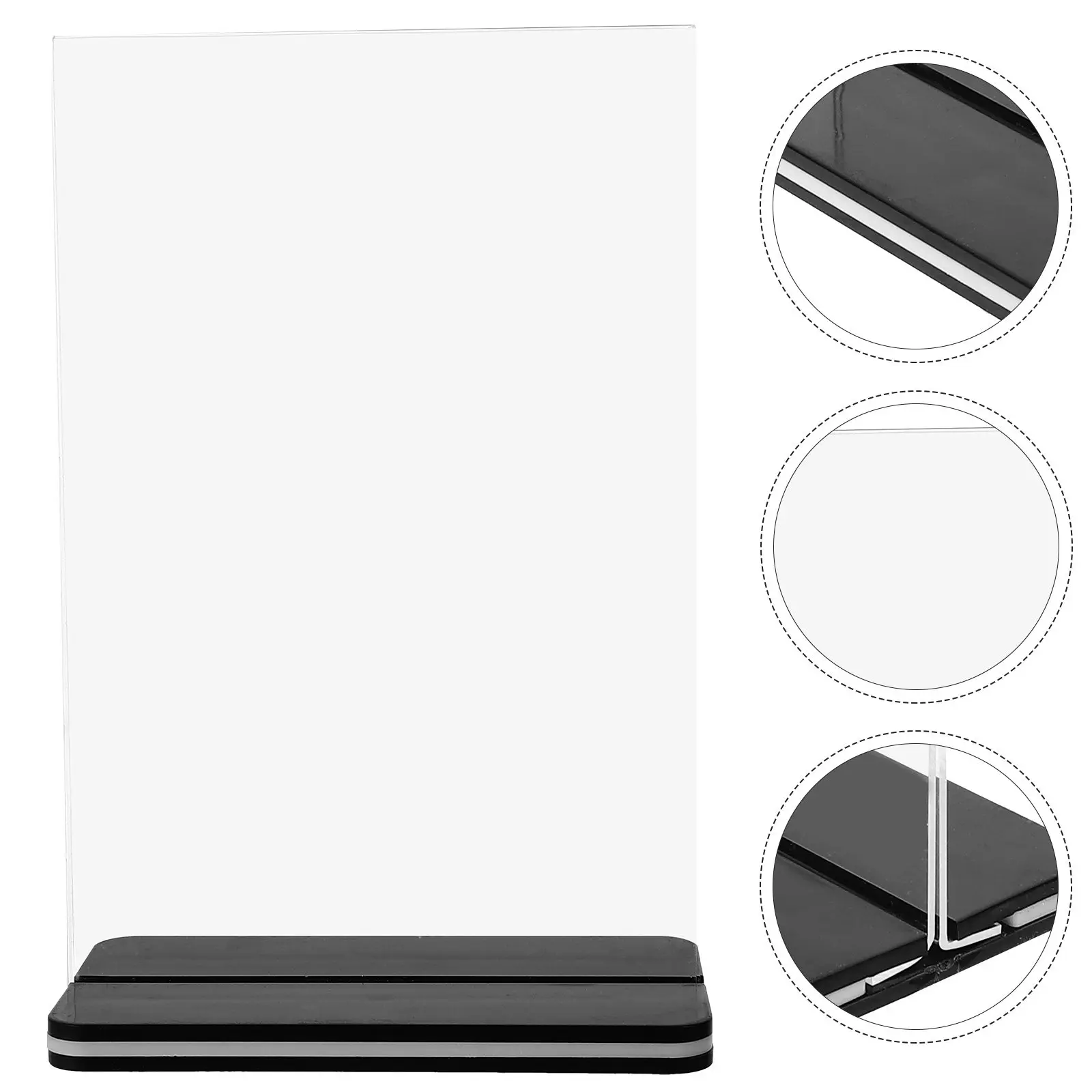 Acrylic Sign Holder Desktop Poster Holder Clear Acrylic Stand for Menu Price Tag Display Restaurant Cafe Supermarket Retail Shop