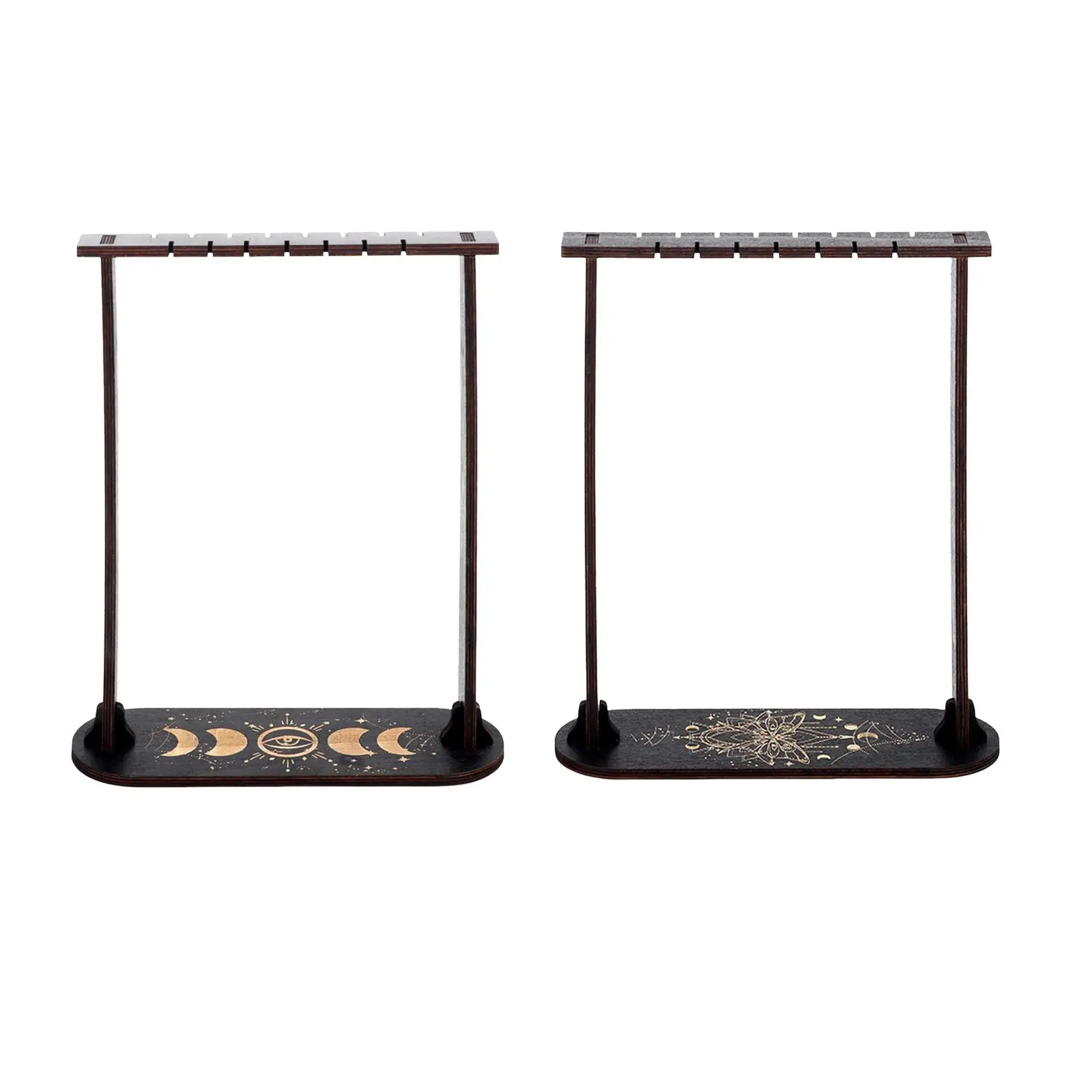 Multifunction Wooden Pendulum Display Frame Decor Crystal Display Shelf for Crystal Mineral Home Decor Office Ornament