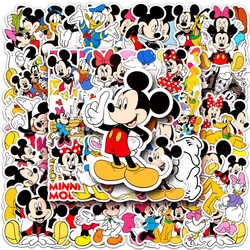 Pegatinas de dibujos animados de Disney para niños, calcomanías divertidas de Mickey Mouse, grafiti Kawaii, juguete DIY, para portátil, monopatín y teléfono, 10/30/50 piezas