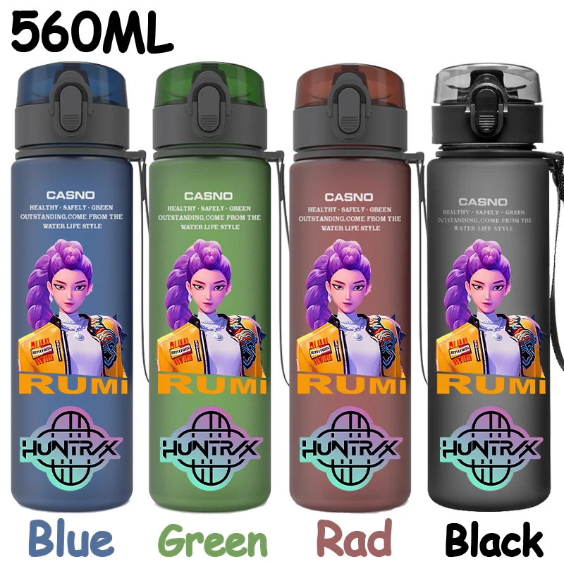 560 مللي KPop: شيطان الصيادين التدرج الرملي كوب ماء رومي ميرا زوي زجاجة الأطفال HUNTR/X Gourde طالب الكبار شرب كوب هدية