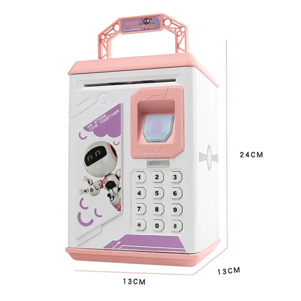 

Tailored Children's ATM Money Box Fingerprint and Password Protection Perfectly Designed for an Unforgettable Birthday Present