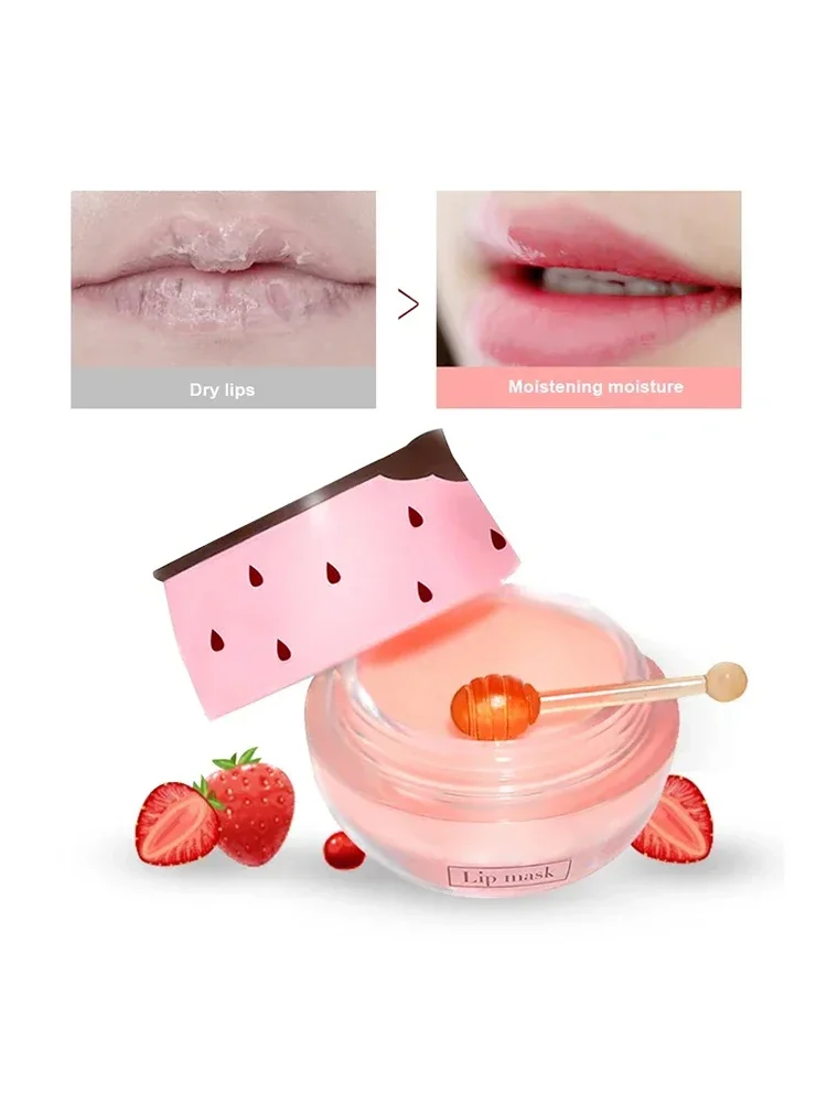 화장품Lip Makeup Care Lipstick Moisturizing and Crack Prevention Good Night Lip Mask Nourishing Mouth Red Base and Fading Lip Lines