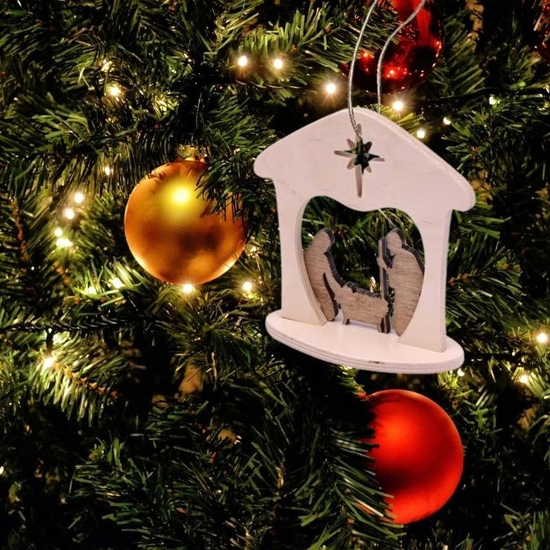 مشهد المهد عيد الميلاد الحلي العلامة جيسوس وود يعبر عن اعتقادك #3