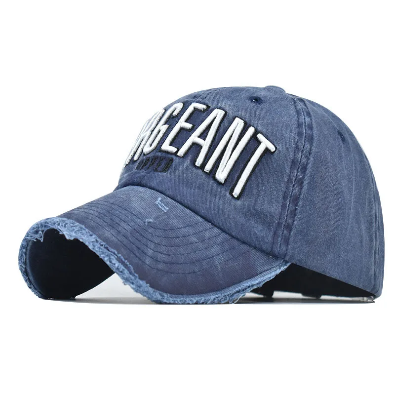

Double Layer Thickened Washed Vintage With Frayed Edges And Embroidered Dad Cap Pure Cotton Baseball Cap
