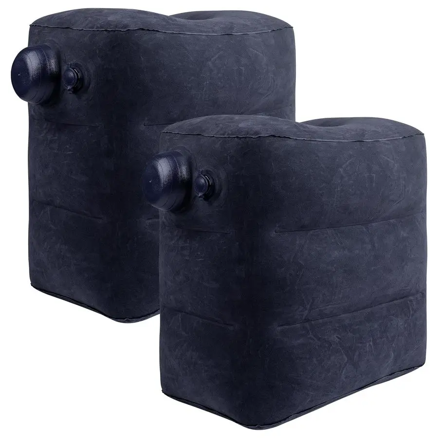 Pack Inflatable Foot Rest for Air Travel,Airplane Travel Foot Rest Adjustable Height,Car Airplane,Footrest Pillow with Pump for