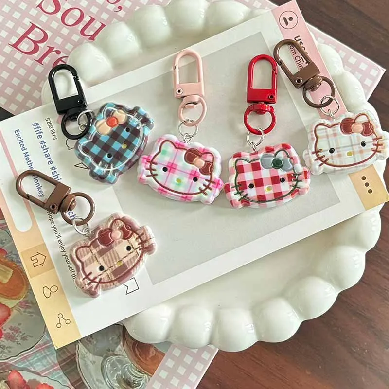 

2024 Miniso Sanrio Hello Kitty Keychain Cute Cartoon Doll Pendant Decoration Keyring Jewelry Accessories Girl&Child Gifts Toys