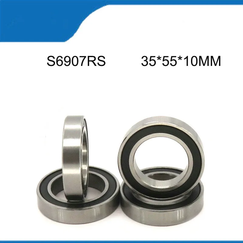 

S6907RS (35*55*10 MM) 2PCS Sell Hot High Quality Corrosion Resist Stainless Sealed Deep Groove Ball Bearing Shaft (ABEC-5)