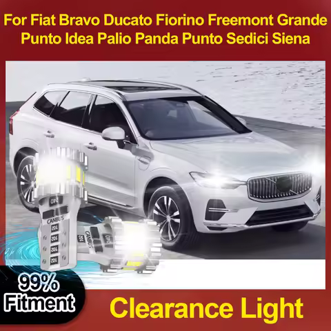 3400LM T10 W5W Auto Clearance Light 12V For Fiat Bravo Ducato Fiorino Freemont Grande Punto Idea Palio Panda Punto Sedici Siena
