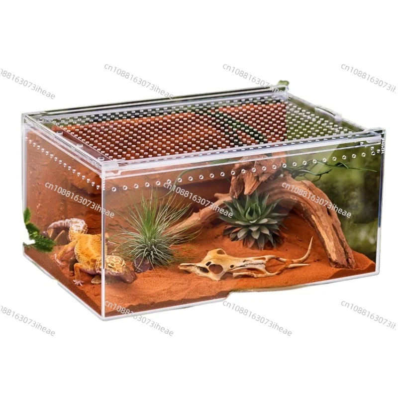

Акриловые террариумы, коробка для кормления рептилий, амфибия, ландшафтный дизайн, витрина для домашних животных, маленькая клетка для кормления орехов деревьев, экологическая клетка для разведения