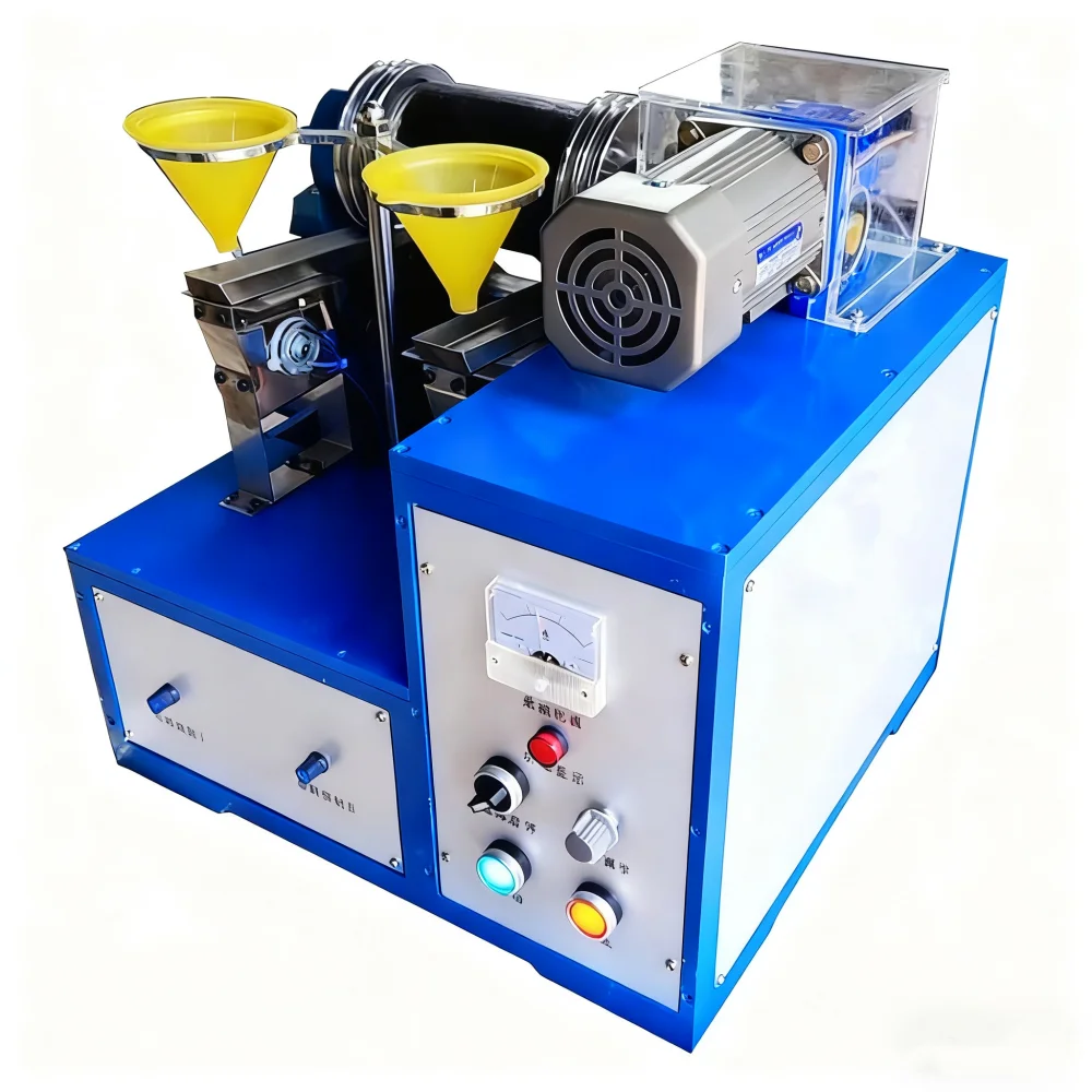 XCG-120 Dry Double Roller Magnetic Separator for Laboratory Mineral Iron   High Intensity 14000GS Magnetic Separator