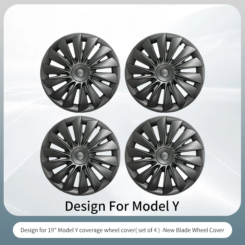 Ontwerp voor TESLA Model Y 2020–2024 – Nieuwe 19 Inch Blade Wielkappen met Volledige Dekking, Auto-accessoires