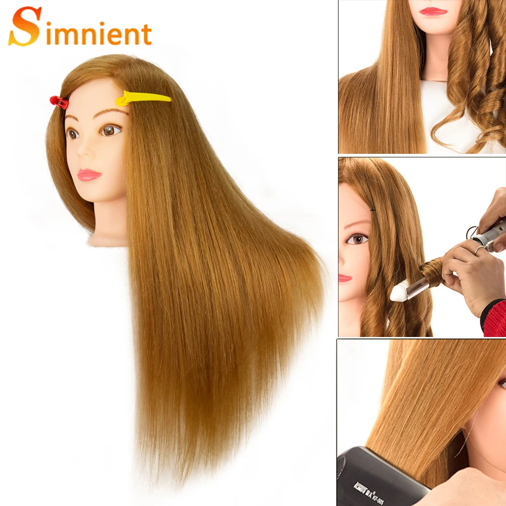 Nữ Mới Hình Nộm Huấn Luyện Đầu Búp Bê Với 80% Tóc Thật Cho Hairsyles Làm Tóc Thẩm Mỹ Búp Bê Đầu Có Chân Đế Chân Máy