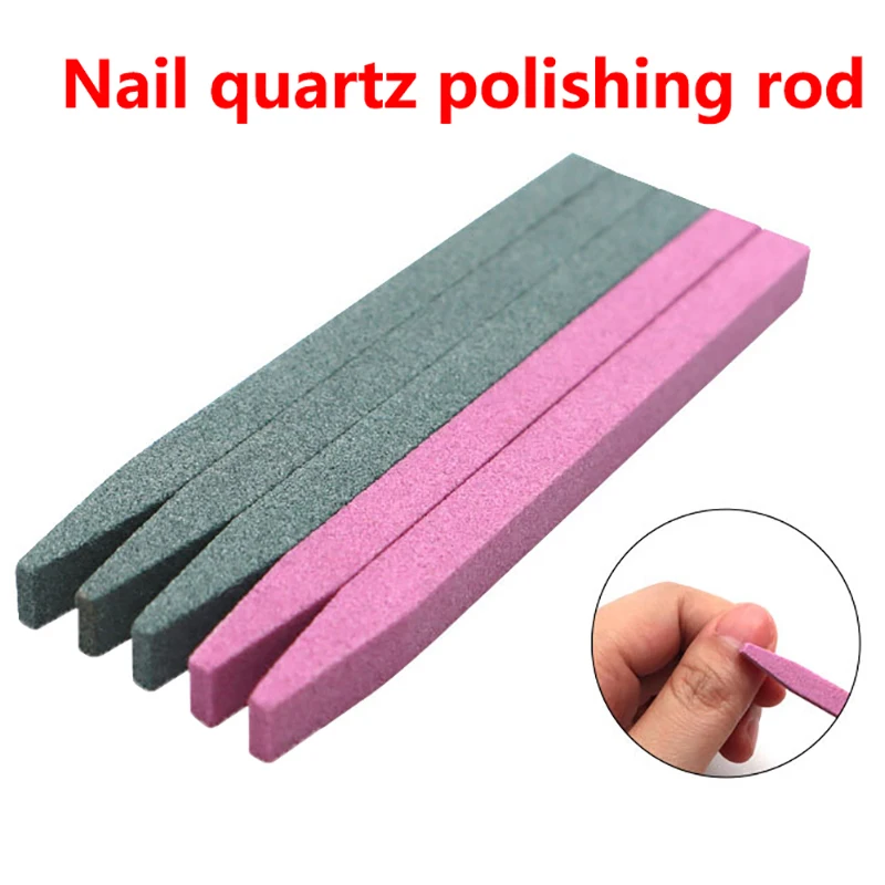 Reutilizável Quartz Grinding Rod para remoção de unhas, lustrar e lixar, arquivo esfoliante, dedos, ferramentas de borda, DIY Nails Art, Profissão, 5pcs