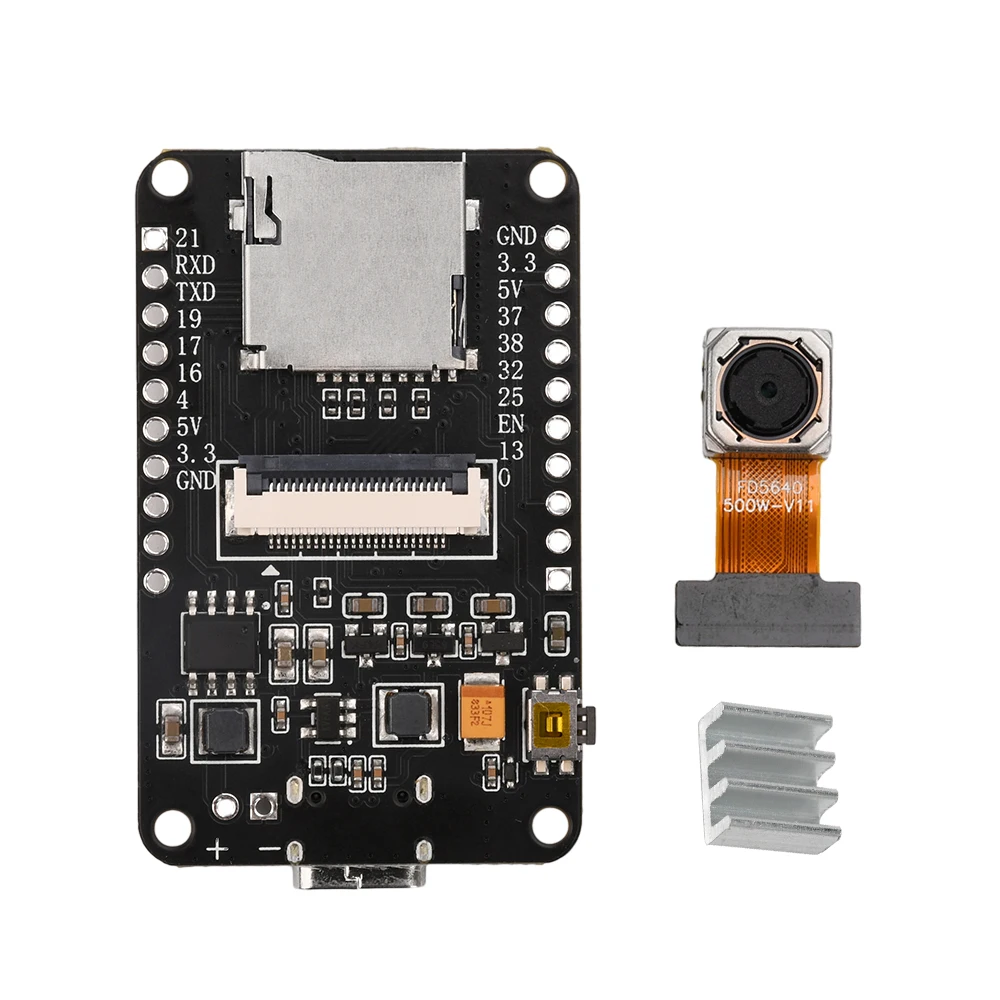 Imagem -02 - Kit de Módulo de Câmara Cam de Foco Automático Ov5640 Esp32 Af72 mm 2.4 Ghz Placa Compatível com Wifi e Bluetooth tipo c 8mb Psram hd 5mp