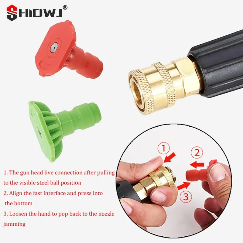 Car Wash Accessories Spray Nozzle For High Pressure Washer And Wireless Lithium Battery Wash Gun 1/4 Quick Connection