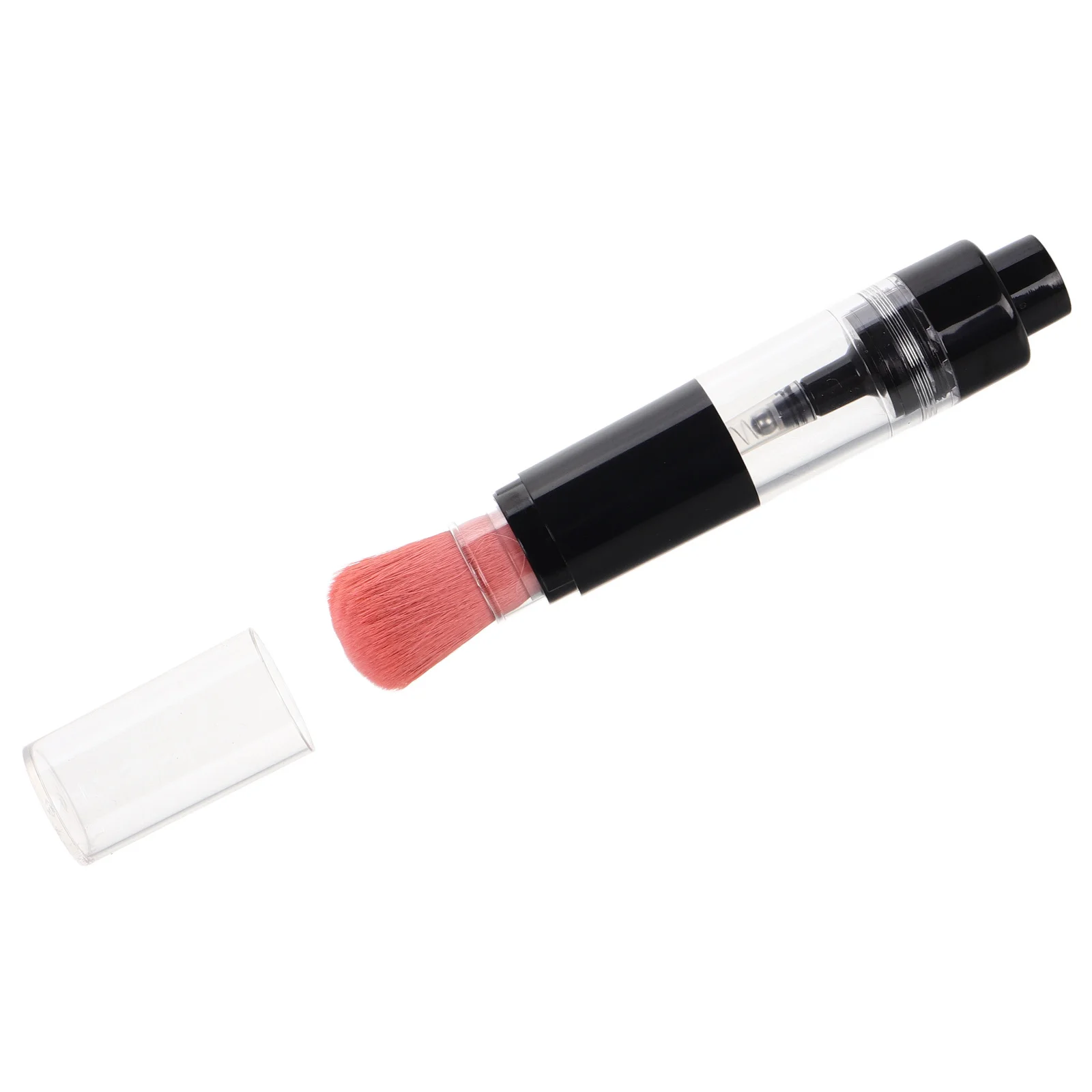 

Refillable Press Type Makeup Brush with Built-in Loose Powder Bottle Compact Travel Friendly Reusable Applicator for Blush