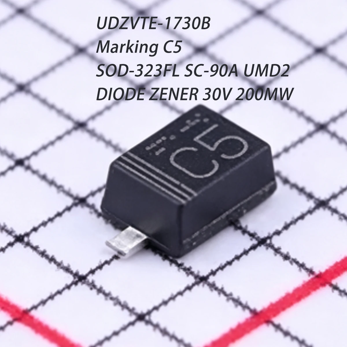 100PCS UDZVTE-1730B Marking C5 NEW Original Voltage Regulator Diode Stand-Alone 30V SOD-323FL SC90A 200MW 0.2W UMD2 DIODE ZENER