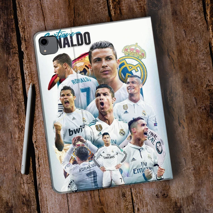 Football Superstar R-Ronaldo Case For iPad 10.2 7th 8th Air 1 2 3 Mini 2 3 5 Case Luxury Silicone For iPad Air 4 iPad Pro11 Case