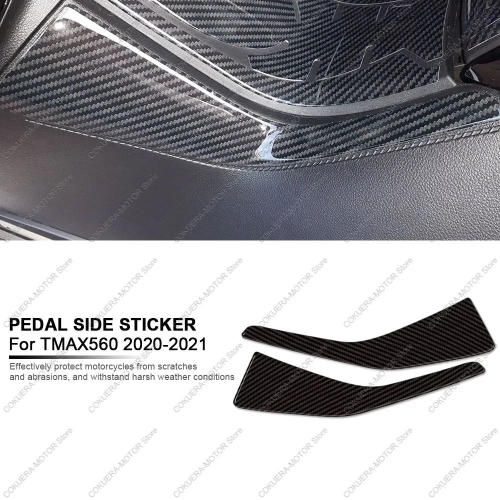 Pedal Edge Sticker For Yamaha TMAX 560 2020 2021 Motorcycle Accessories 3D Epoxy Resin Protection Sticker