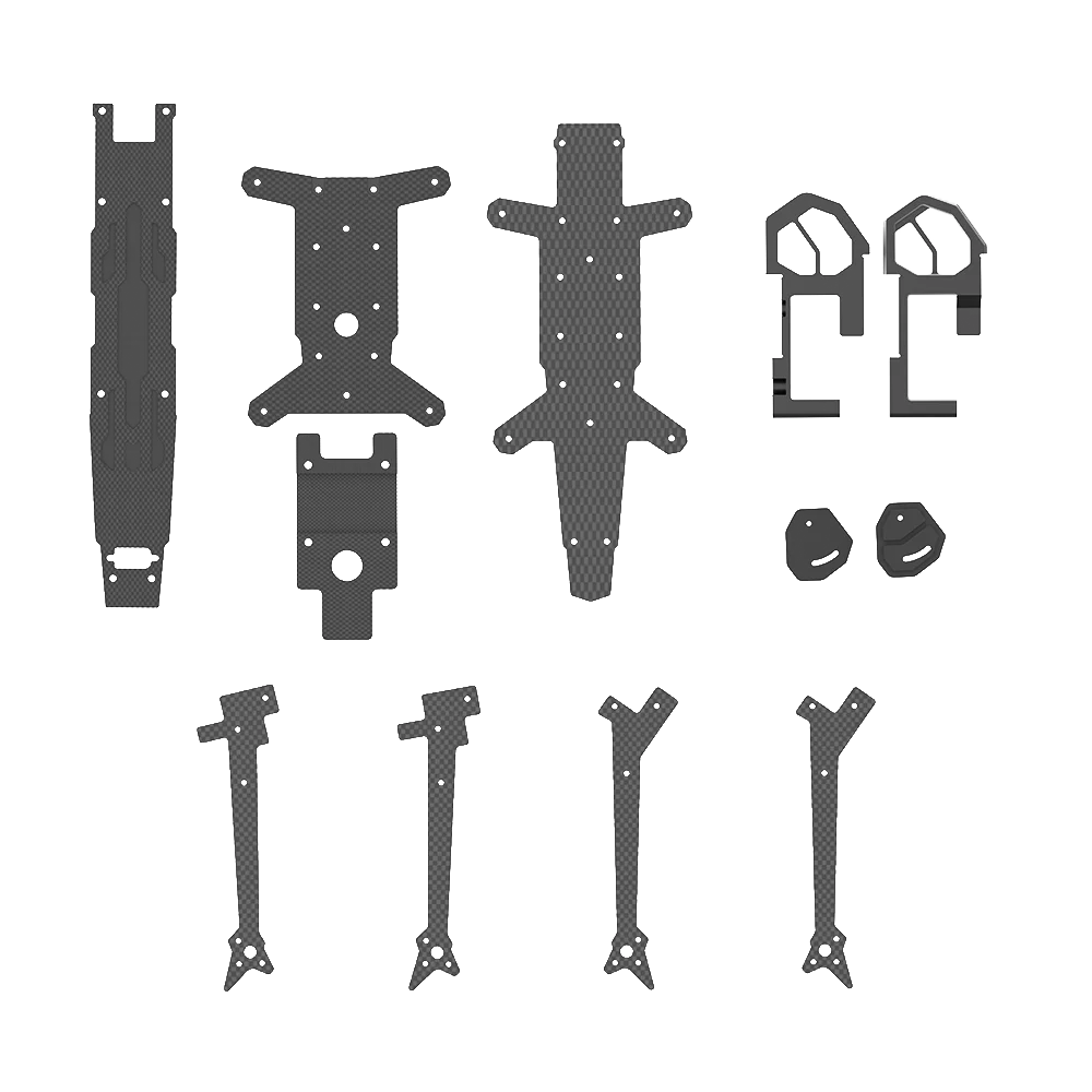 Piezas de repuesto iFlight SH CineLR 7 FPV para paneles laterales/placa media/placa superior/placa inferior/brazos/paquete de tornillos/piezas de TPU