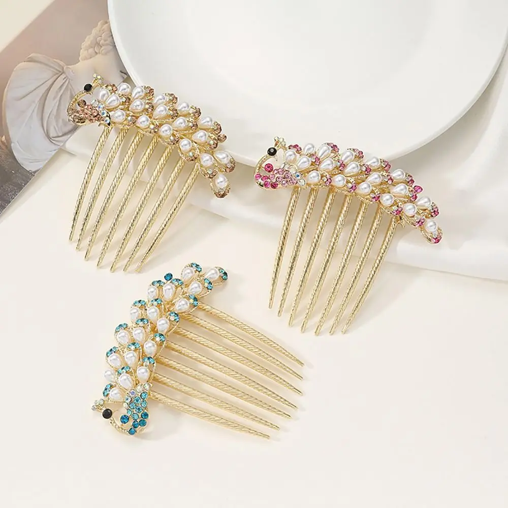 

Hair Ornaments For Women Hair Clips Hair Accessories Peacock Hair Comb Diamond Hairpin Korean Style Hair Clip Fashion Jewelry