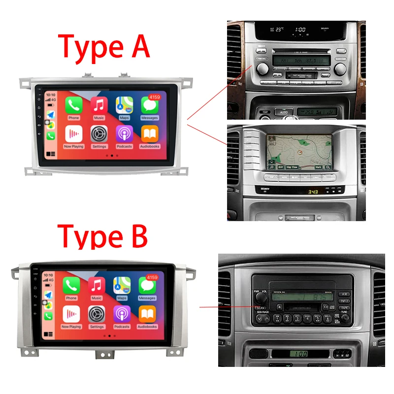 2DIN Autoradio Android Navigation For Toyota Land Cruiser LC100 LC105 2002-2007 For Lexus LX470 Car Radio Multimedia Player