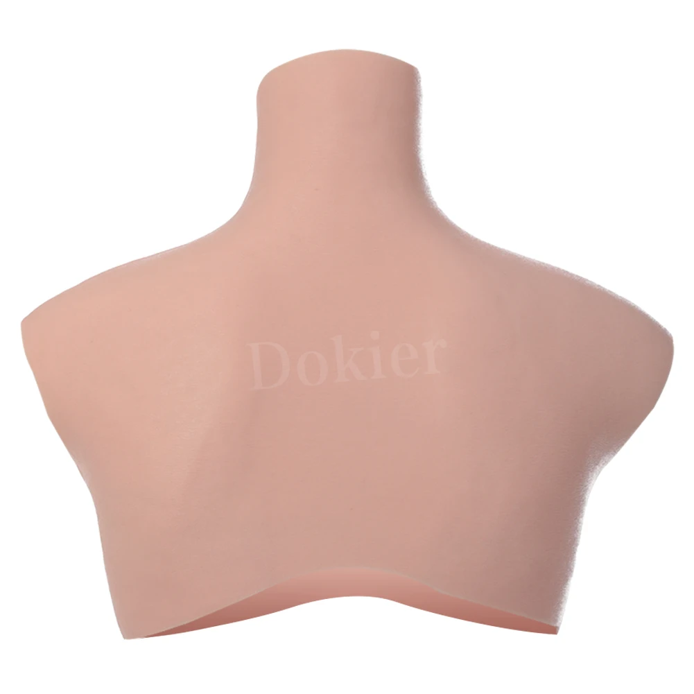 Dokier-Faux Seins Surdimensionnés en Silicone, Formes Réalistes, Plaques de Poitrine, Col Rond