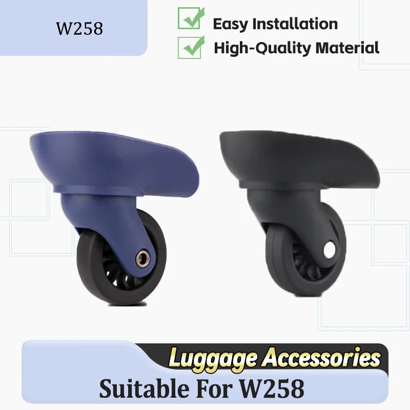 

For W258 Wear-Resistant Luggage Wheels 360° Rotation TPU Mute Steel Core Universal Suitcase Repair Parts