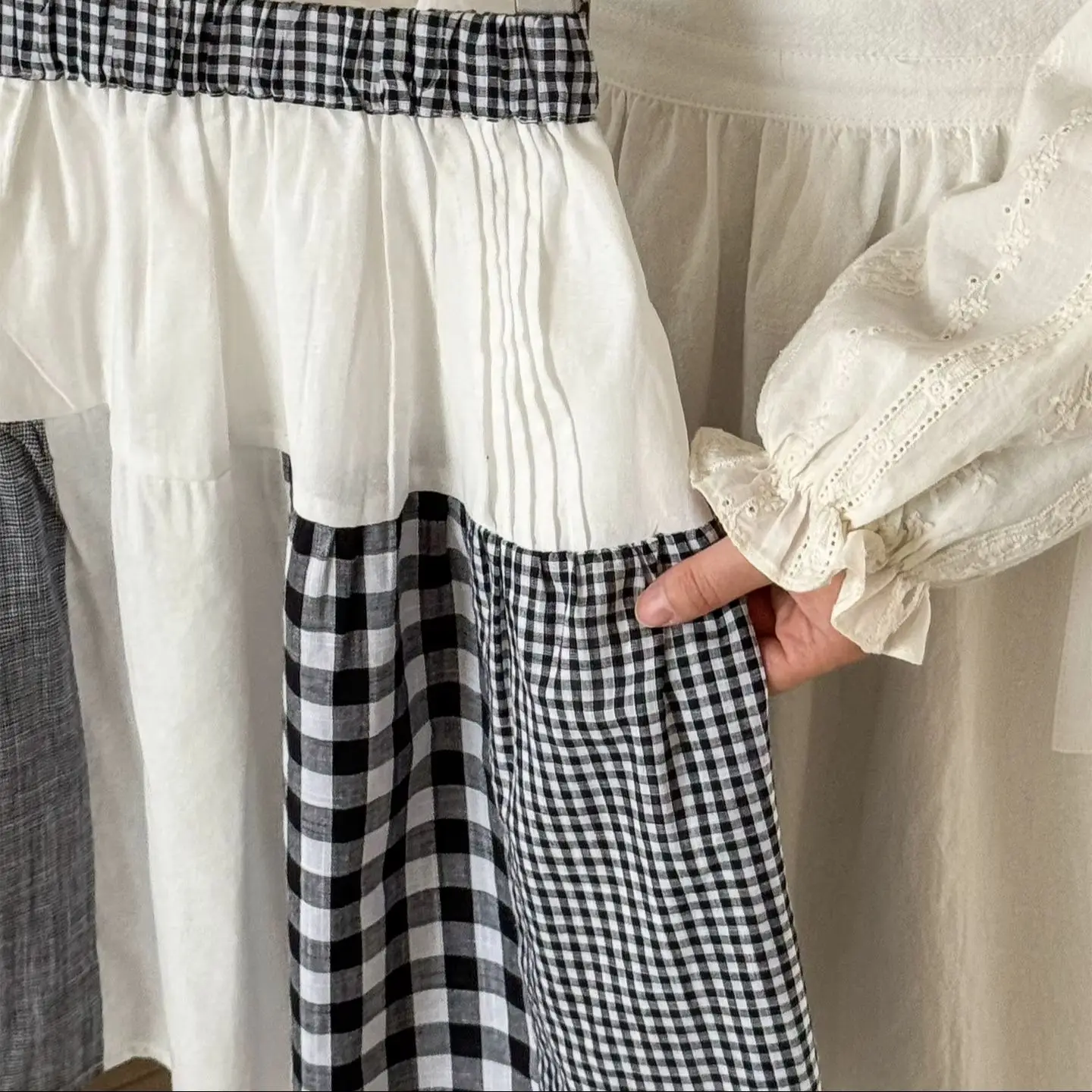 تنورة سوداء للفتيات صيف 2025 ملابس مدرسية جديدة تنانير للفتيات الصغيرات مقاس 7-8 2 3 4 5 6 9 10 سنوات من الأسفل #6