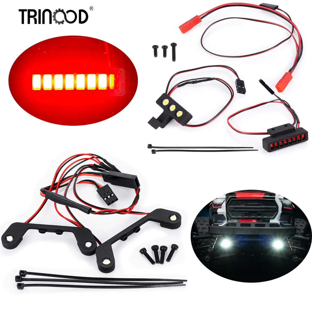 TRINOOD Headlights Taillights LED Lights Kit Front and Rear Lighting for 1/18 RC Crawler Typhon Grom GRANITE GROM Upgrade