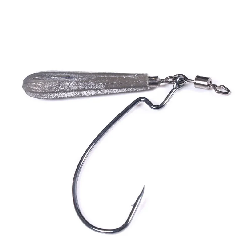 5PCS Anti- Snag Lead Sinker Crank Hook 3.5 - 10g Lead Head Hook Soft Bait Set New Lure Fishing Hook view 3