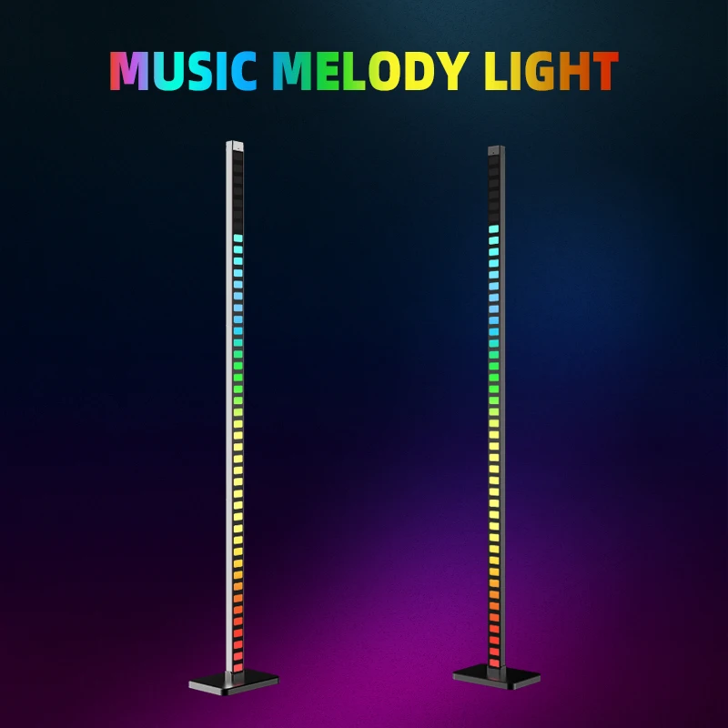 High Quality 1.2M 4FT BT Smart LED RGB Atmospheres Light App Control Floor Rhythm Light for TV Computer