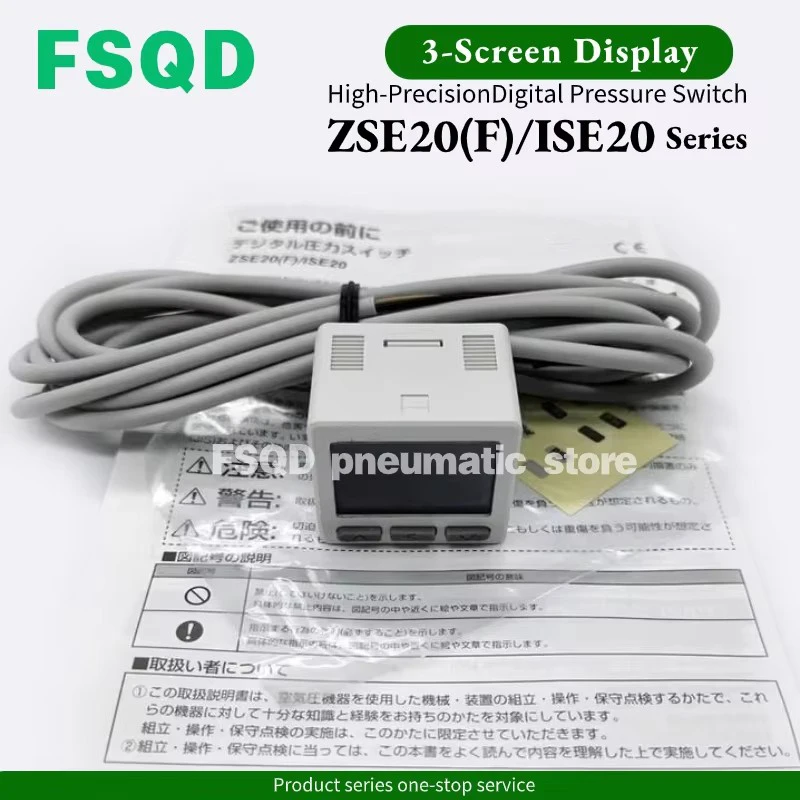 

ISE20 ISE20A ZSE20 ZSE20A ZSE20F-N P R S T V X Y-M P M5 01-L-J 3-Screen Display Digital Pressure Switch ISE20 (F) ZSE20
