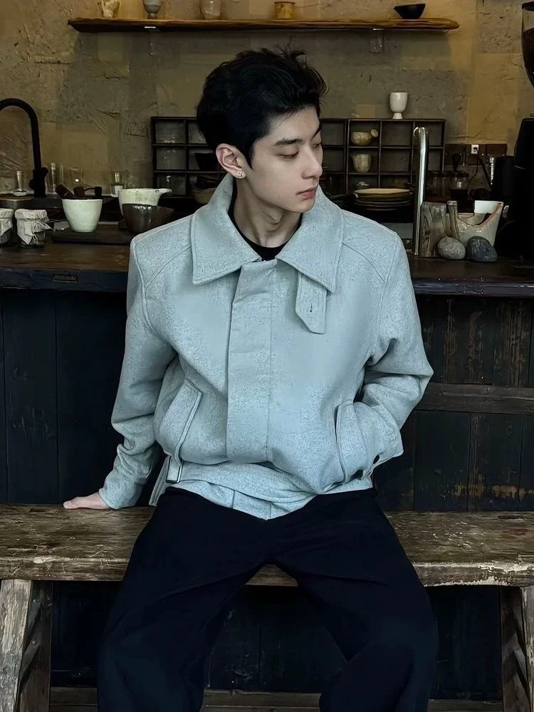 

Куртка-пальто с карманами для мужчин, мужская куртка-косуха, в стиле милитари, с принтом в виде сердец, демисезонная, теплая, стильная