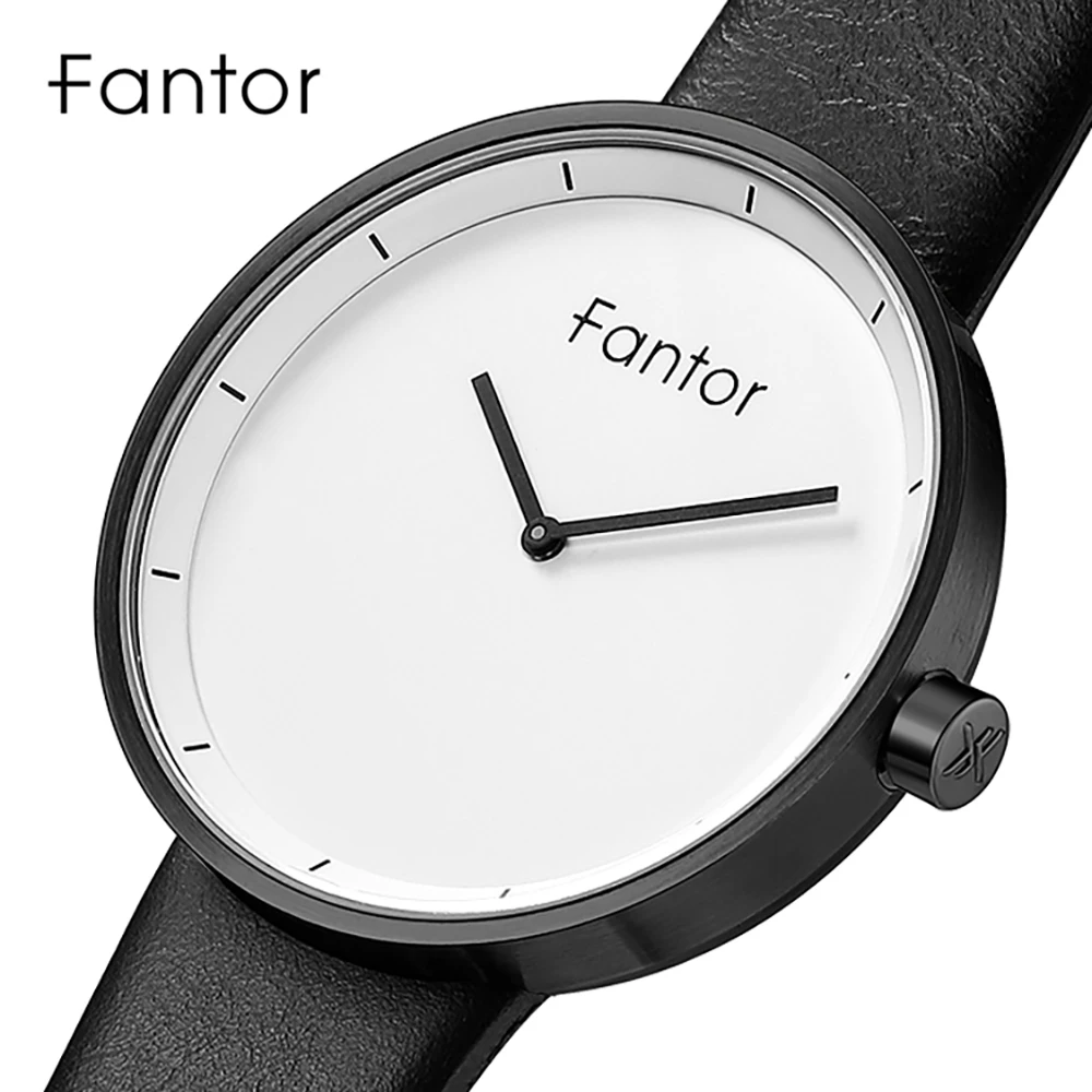 Fantor Minimalist Watch Men Casual Brand Slim Thin Quartz Wristwatch Relogio Masculino Leather Sport Watches for Men