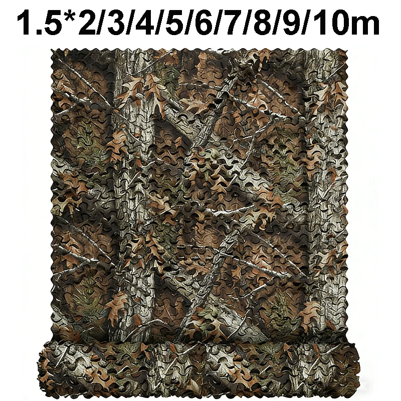 Camo Netting 1.5mW Cover See Through Camouflage Net For Hunting Blind Sun Shade Sail Camping Party Outdoor Decoration Fence