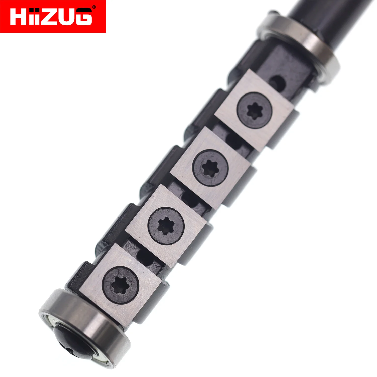 12.7mm 1/2” Shank Flush Trim Router Bit Top and Bottom Double Bearings Milling Cutter 65mm Cutting Length 12mm Carbide Insert