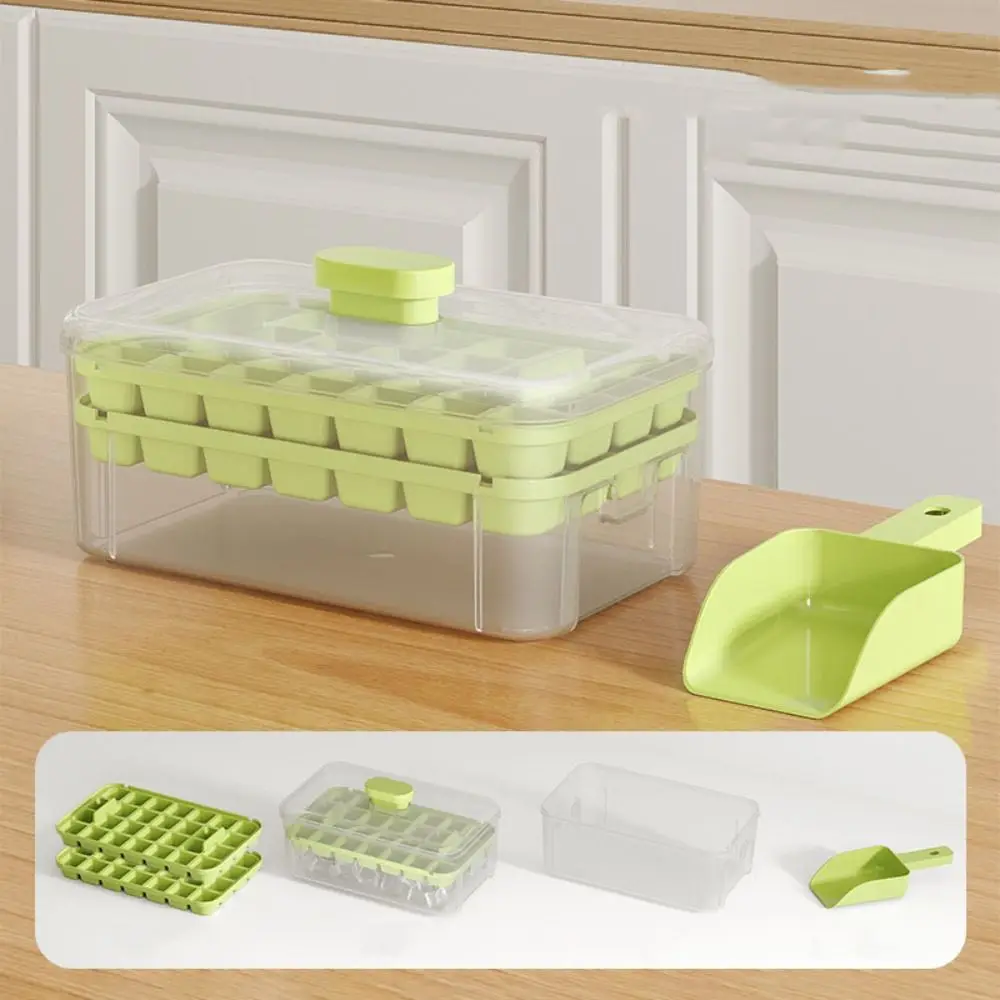 28/56 Grids Quick-Freeze 28/56 Grids Ice Mould One-Button Plastics Ice Tray Mold Press Ice Ice Cube Maker Kitchen